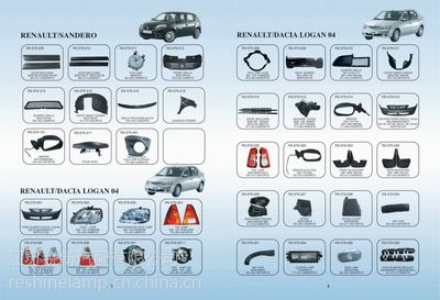 供应适用于达契亚Logan 04汽车前照大灯 雷诺Logan汽车配件